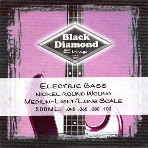 Black Diamond - Nickel 500ML Round Wound 45-100 Gauge Bass Strings