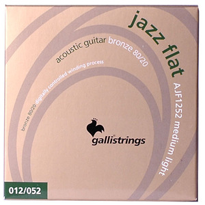 이테리 갈리 어쿠스틱 스트링 Galli String - Acoustic JAZZ FLAT Flat Wound AJF1252, (012-052)
