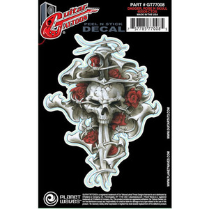 디자인 스티커 Planet Waves - Guitar Tattoo, Dagger Rose Skull